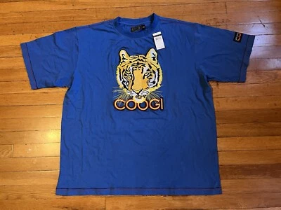Camisa Tigre Bordada Coogi DE COLECCIÓN Para Hombre 4XL Azul Y2K Foto 1 de 4