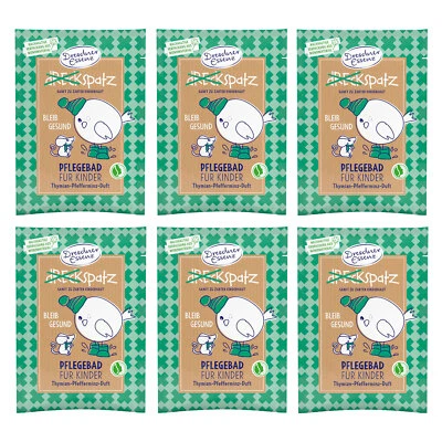6er Pack Dresdner Essenz Dreckspatz Pflegebad Thymian-Pfefferminz-Duft 6 x 50 g