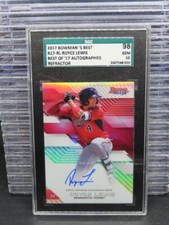 2017 Bowman's Best Royce Lewis Best Of '17 Refractor Auto #B17-RL SGC 98 GEM 10
