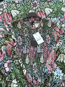 BNWT Barbour x House of Hackney Floral Smocked Mabley Midi Dress Size 18 - Picture 1 of 8