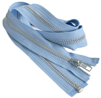 Chaqueta de metal de aluminio de peso medio YKK #5 14 pulgadas con cremallera separada hecha en EE. UU. Foto 1 de 4