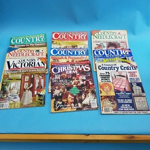 80s and 90s Country decorating country needle craft lot of 9 - Imagen 1 de 10
