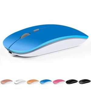 Ultra Thin Silent Rechargeable Wireless Max 1600DPI Button Optical USB Mouse - Picture 1 of 13