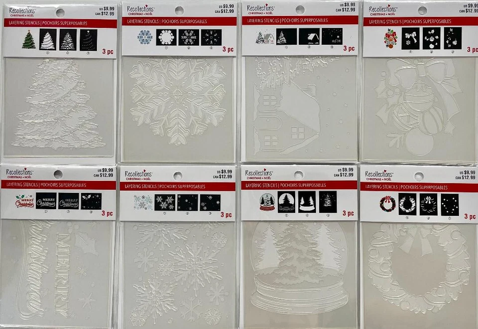 Recollections Christmas Layering Stencils ~ Large Selection ~ YOU CHOOSE! - Image 1 of 1