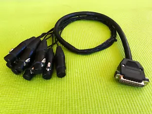 Premium MOGAMI 2932/NEUTRIKS Gold Female to DB25 Balanced Analog Snake - 5ft - Picture 1 of 4