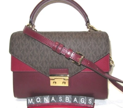 Bolso Cartera Michael Kors Sloan Marrón/Sangre de Buey/Marate Doble Solapa Asa Superior Nuevo con Etiquetas Foto 1 de 4