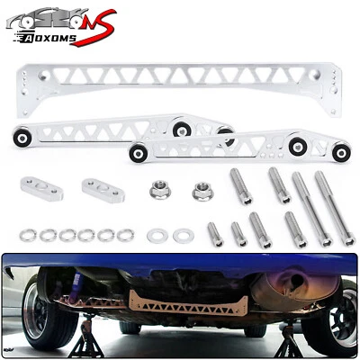 Silver 7 Billet Rear Lower Control Arm + Subframe Brace for Honda Civic EK 96-00 - Image 1 of 4