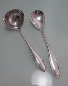 Saucenkelle + Kompottlöffel Servierlöffel WMF Model 2200 versilbert - Picture 1 of 4