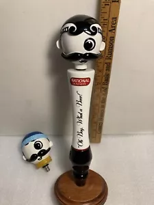 NATIONAL BOHEMIAN NATTY BOH (2-heads) WINTER HAT Draft beer tap handle. MARYLAND - Picture 1 of 23