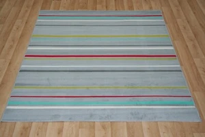 Large Grey Multi Stripe Print Rug 120cm x 170cm Modern Pattern Dazzle (570) - Picture 1 of 1