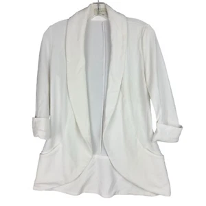 Französischer Mauve Blazer Jacke Damen S weiß offene Fronttaschen OT3021 - Bild 1 von 10