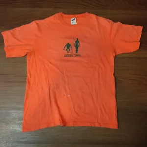 Vintage Pearl Jam Binaural Tour T-shirt Sz M Orange Anvil 2000 Y2K - Picture 1 of 9