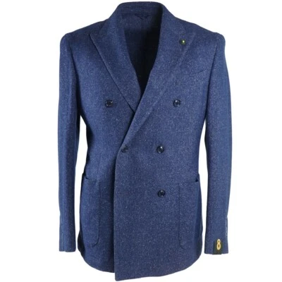 NUEVO CON ETIQUETAS $950 L'8 (L.B.M. 1911) Abrigo deportivo ajustado de lana espiga melange 40 R Foto 1 de 4