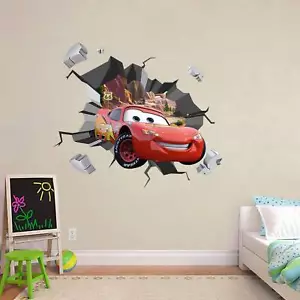 Calcomanía adhesiva de pared efecto explosión 3D Lightning Mcqueen Cars película - Imagen 1 de 3