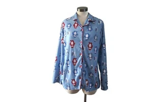 Toast & Jammies Holiday Family Sleep Yeti Notch Collar Pajama Top Women - Picture 1 of 8