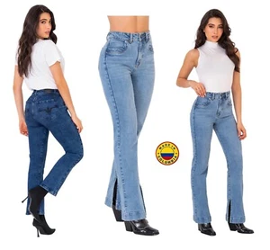 Push Up Jeans Pantalones Colombiano Levanta Cola Denim Pants Bootcut Mahon - Picture 1 of 9