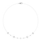 10K White Gold Lab Grown Diamond Aries Zodic Necklace 18&quot; Silver Cable Chain