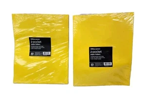 Lot Of 2 Office Depot Brand Letter Size 2-Pocket Paper Folders, Assorted Colors - Picture 1 of 6