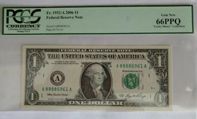 Here is Two Different Bills With the same Serial Numbers Both are PCGS 66PPQ-65. - Image 1 of 4