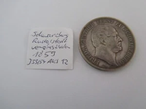 SCHWARZBURG RUDOLSTADT - EIN VEREINSTHALER XXX EIN PFUND FEIN 1859, Silber (900) - Bild 1 von 3