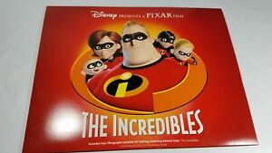 disney incredibles lithographs 2004, 3 of them with folder