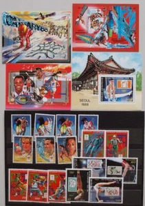 CENTRAL AFRICAN REP 1987 / 88 OLYMPICS, XF Cpl MNH** Collection, Jeux-Olympiques - Picture 1 of 1