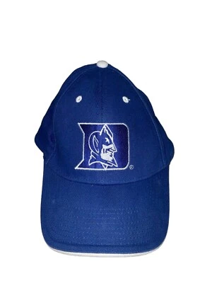 Duke Blue Devils Signatures Cap Hat Spell Out Script Logo Basketball College - Image 1 of 4