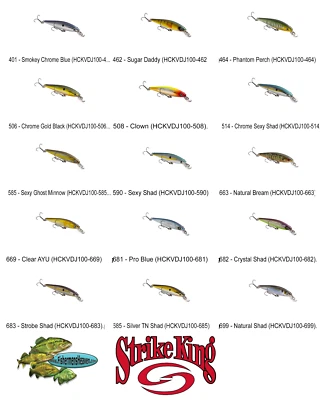 Strike King Jerkbait KVD 100 (HCKVDJ100) Pick Any 15 Colors SUSPENDING Lure - Image 1 of 4