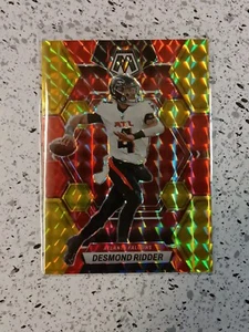2023 Mosaic Desmond Ridder Red Yellow Prizm #/80 Falcons - Picture 1 of 2