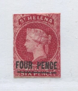 St. Helena QV 1863 4d on 6d mint no gum - Picture 1 of 1