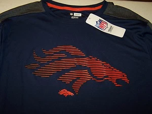 Denver Broncos Blue TX3 Cool Long Sleeve Shirt Men's Sizes New With Tags - Picture 1 of 3