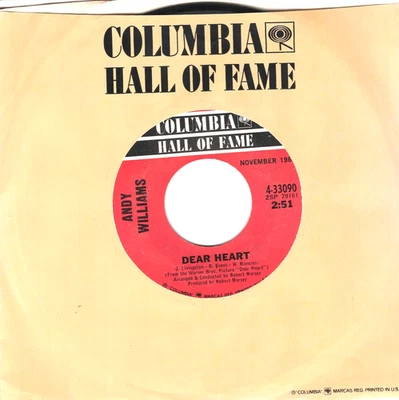 Andy Williams:  Dear Heart / Almost There .. 45 RPM 8035 - Image 1 of 3