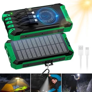 Solar Powerbank 26800 mAh Wireless Charger Wasserdicht schnell Ladegerät USB DE - Bild 1 von 14