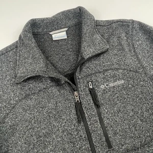 Columbia Full Zip Sweater Jacke Herren S schwarz Reißverschlusstaschen Strick Polyester " - Bild 1 von 9