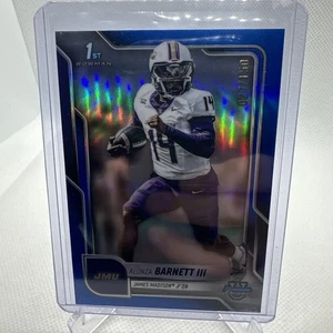 Alonza Barnett III 2025 1st Bowman U cromo refractor azul/150 JMU - Imagen 1 de 2