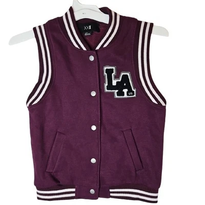 LA USA XX1 Varsity Unisex Jacket Sleeveless Dark Academia Cabincore Athleisure S - Image 1 of 4