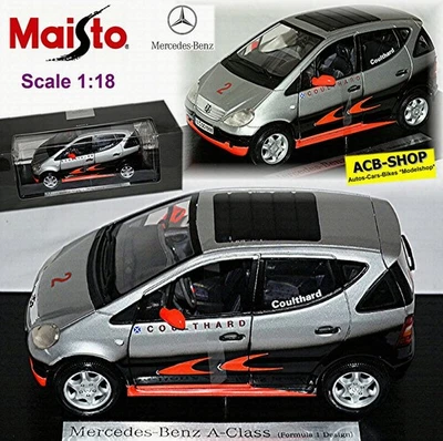 Mercedes Benz Clase A W168 A 160 „F1 Edition“ 1999 #2 Coulthard 1:18 Maisto - Imagen 1 de 4