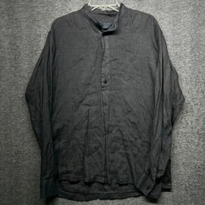 Camisa deportiva Ermenegildo Zegna de lino manga larga con botones talla grande - Imagen 1 de 8