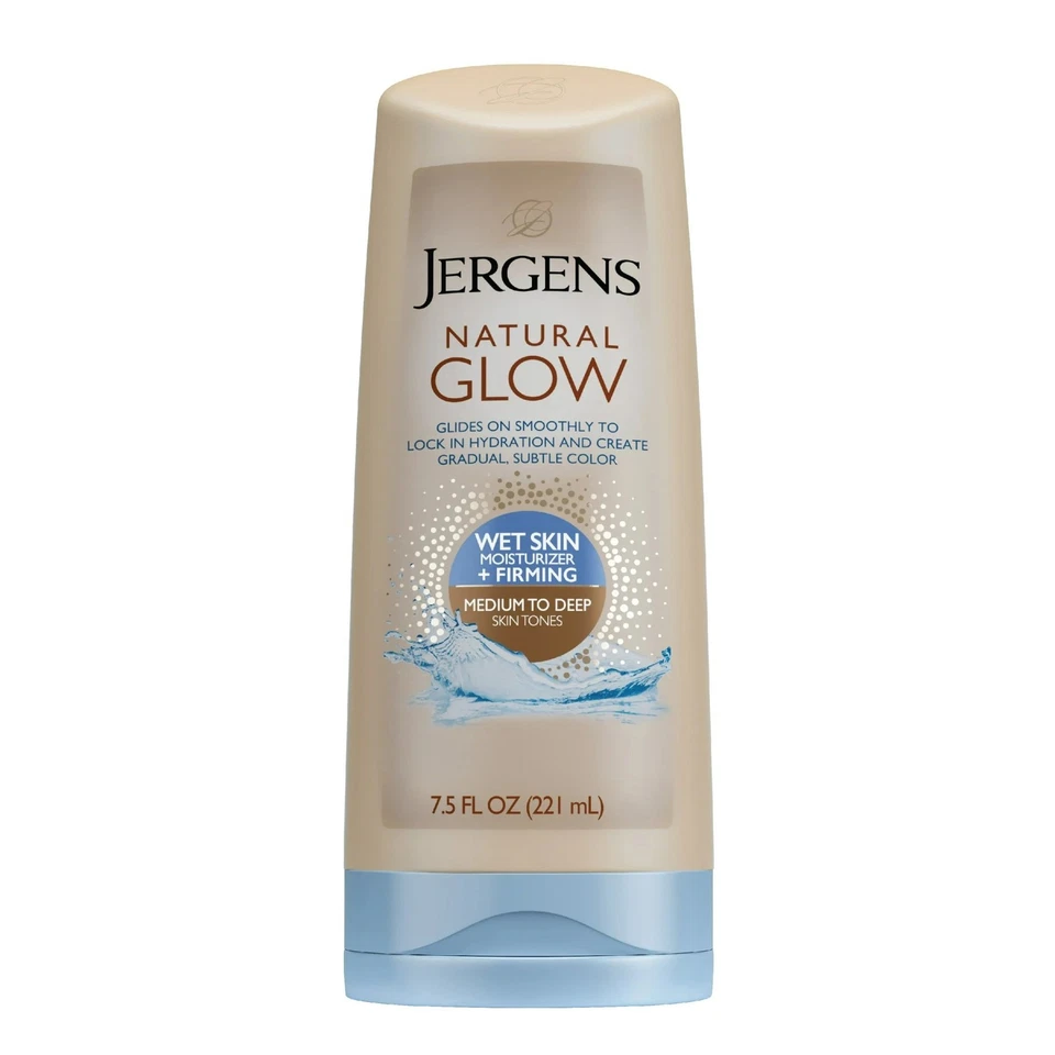 Jergens Hand and Body Lotion, Natural Glow +FIRMING Sunless Tanning Wet Skin... - Image 1 of 1