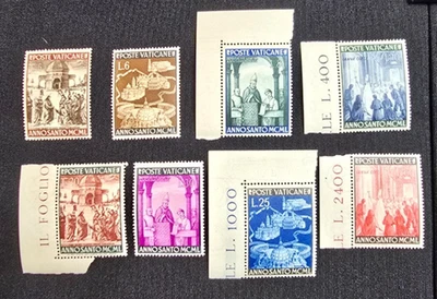 ITALY VATICAN CITY VATICAN CITY 1949 HOLY YEAR - 8 STAMPS - Image 1 of 4