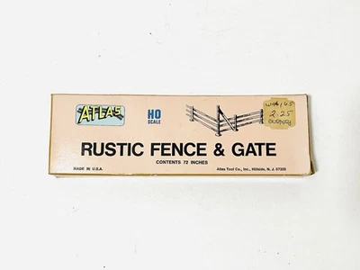 Vintage Atlas HO Scale Rustic Fence & Gate Set #777 - Image 1 of 2