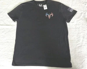Buck Wear Patriotic T-Shirt Extra Large Black Short Sleeve Freedom Flag Eagle - Picture 1 of 10