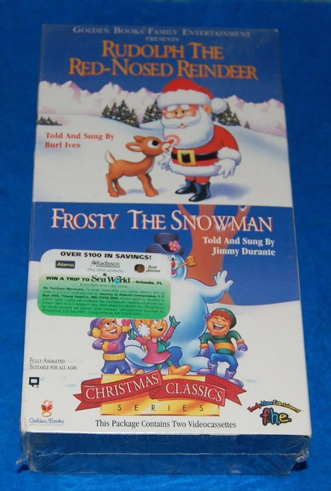 Rudolph The Red-Nosed Reindeer & Frosty The Snowman VHS Tapes (2), New & Sealed - Image 1 of 1