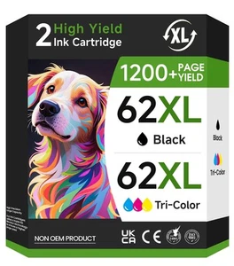 62XL Tintenpatronen Kombipack Ersatz für HP 62 62XL Tinte für HP Envy 554... - Bild 1 von 7