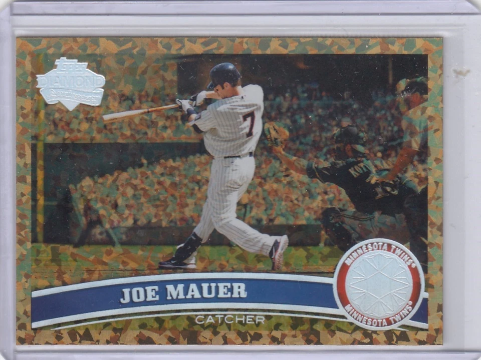 2011 Joe Mauer Topps DIAMOND ANNIVERSARY COGNAC Foil SP #550 - Minnesota Twins - Image 1 of 1