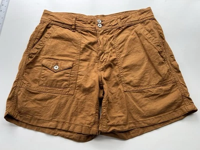 Anthropologie Wanderer Cargo Shorts Size 29 Brown Boho Pockets Cuffed - Image 1 of 4