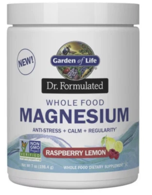 Magnesium Supplement drink powder - Garden of Life Raspberry Lemon 7 oz.  - Image 1 of 4