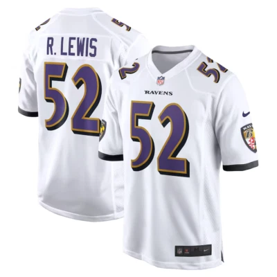 #52 Men's Ray Lewis Black Retired Player Jersey - All Stitched