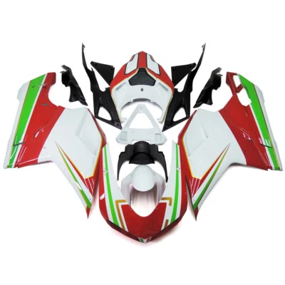 White Red Green ABS Fairings For Ducati 1098 848 1198 2007-2012 Fairing Cowling - Image 1 of 4