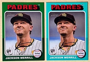 2024 Topps Heritage High Number Aqua & Green Jackson Merrill RC San Diego Padres - Bild 1 von 2